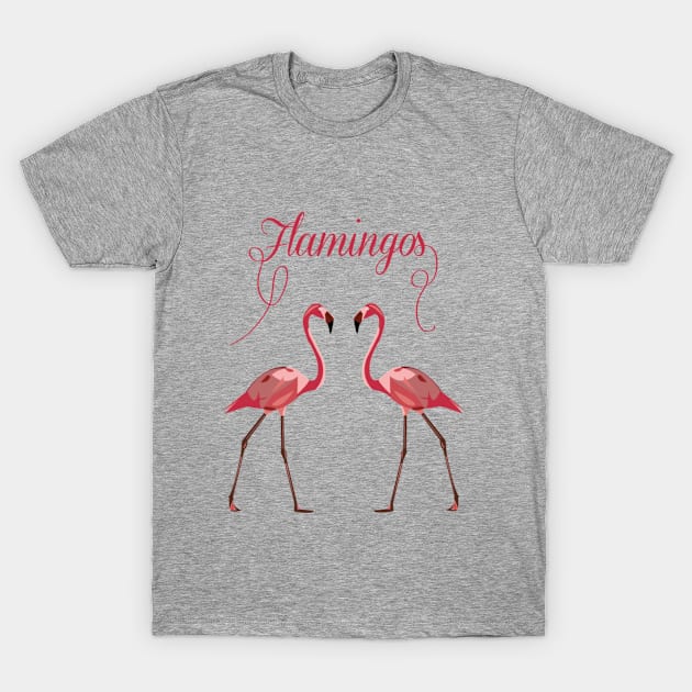 Flamingos T-Shirt by MarionRebiere